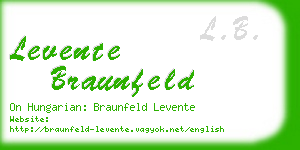 levente braunfeld business card